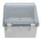 Junction Box IP65 Dustproof Waterproof ABS Plastic Project Box Hinged Shell Universal Electrical Enclosure Clear Cover 5.91 x5.91 x3.54inch(150 x1...
