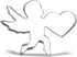 Keewah Valentine Cupid with Heart Cookie Cutter - 4.9 x 3.7 inch - Stainless Steel...
