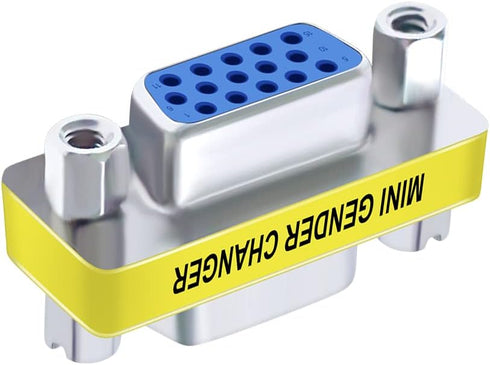 DTECH 3-Pack VGA Connector Female to Female Gender Changer Male to Female Adapter, Male to Male Coupler...