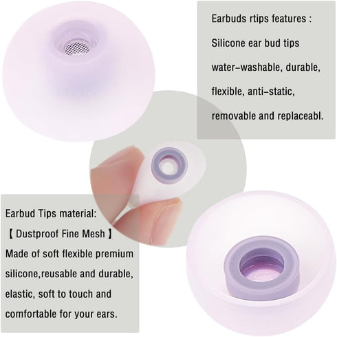 Soft Silicone Replacement Earbud Tips for Galaxy Buds 2 Ear Tips Compatible with Samsung Galaxy Buds2/Galaxy Buds Plus Wing Tips Fit in Case Ear B...