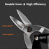 Finder 12" Aviation Snips, Long Straight Cut Tin Snips Cutting Shears Power Cutter with CR-V Blade & Comfortable Grip, 300mm Scissors for Cutting ...
