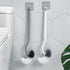 2Pcs Curved Toilet Bowl Brush Without Holder for Bathroom Deep Cleaning, Toilet Brush Durable Under The Rim Household Cleaning Brushes (Gray+White...