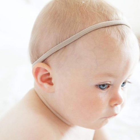Prohouse 100 PCS Baby Nylon Headbands Hairbands Hair Bow Elastics for Baby Girls Newborn Infant Toddlers Kids Nude...