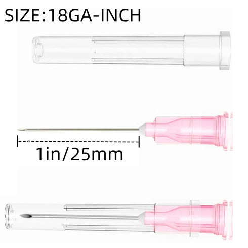 100 Pack 18 Gauge 1 Inch Dispensing Accessories, Individually Sealed Wrapped...
