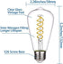Dimmable Vintage LED Edison Bulbs, 6W, Equivalent 60W, 600lm, Daylight 5000K,ST58 Antique LED Filament Bulbs, E26 Medium Base, Clear Glass, Pack o...