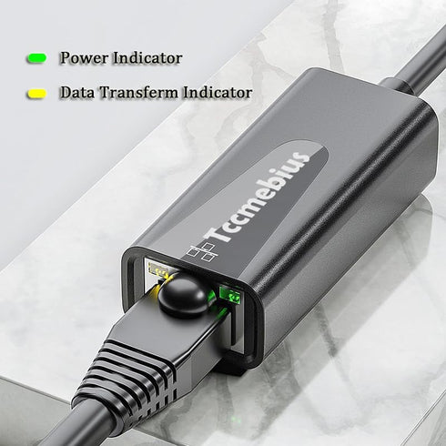 USB Ethernet Adapter, USB 2.0 to 10/100 Ethernet LAN Network Wired Adapter for MacBook, Surface Pro, Notebook PC, Compatible with Windows7/8/10, M...