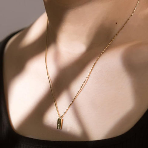 14K Gold Plated Chain Letter B Necklace Jewelry Trendy Dainty Simple Hypoallergenic Fashion Pendant Custom Initial Charm Gold Chain Gifts Accessor...
