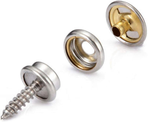 PZRT 10 Sets Canvas Snap Kit Fastener Screw Snaps Consists of Buttons Sockets and Screw Studs for Leather Jackets Handbags...