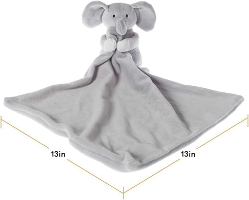 Apricot Lamb Stuffed Animals Security Blanket Gray Elephant Infant Nursery Character Blanket Luxury Snuggler Plush(Gray Elephant, 13 Inches)...