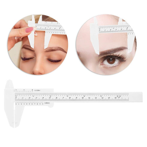 Eyebrow Tattoo Ruler, 8 Types Adjustable Golden Ratio Microblading Tattoo Measuring Ruler Eyebrows Shape Balance Extension Stencil for Beginner or...
