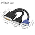 DVI-I to DVI-D VGA Video Cable Splitter 1 in 2 Out Computer Host Laptop Graphics Card DVI24+5 External 2 Port DVI24+1 VGA Monitor TV Projector Ada...
