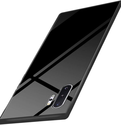 Designed for Samsung Note 10 Plus Cases with Tempered Glass Quality Back+TPU Frame Hybrid Shell,Slim Covers,Anti-Drop, Black...
