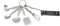 Mini Stainless Steel Kitchen Tool Set with Keychain(3.5"),Set of 5,Includes Whisk, Spatula, Spoon, Skimmer,Soup ladle...