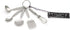 Mini Stainless Steel Kitchen Tool Set with Keychain(3.5"),Set of 5,Includes Whisk, Spatula, Spoon, Skimmer,Soup ladle...
