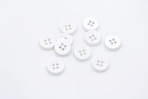 20PCS 4 Holes Resin Round Buttons Craft Sewing Snaps Handmade DIY Accessories (White, 11mm)...