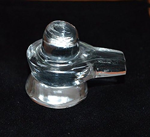 IS4A Blessed & Energized Crystal Quartz Sphatik Sphatika Shivling Shiva Lingam Shiva Linga 25-30 Gram Grams...