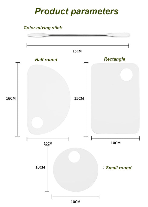 2pcs Acrylic Makeup Palette, Professional Makeup Palette with Scraper Tool, Makeup Palette, Professional Cosmetic Mix, Makeup Artist Tools (Rectan...