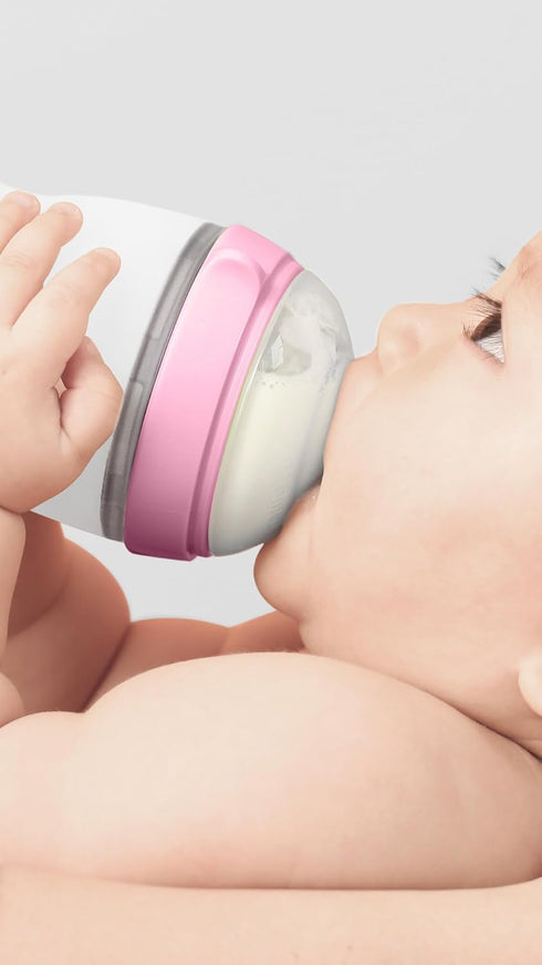 Comotomo Baby Bottle Single Pack, Pink, 8oz...