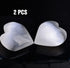 AMOYSTONE Selenite Crystal Hearts of Palm Worry Stone Crystal and Healing Stones Home Decoration 2PCS...