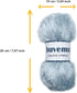 Eyelash Sparkle Fun Fur Yarn with Eye-catching Glitter 100 Gram (3.53 Ounces) 208 Yards (190 Meters) (Ice Blue) (3 Pack)......