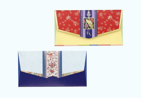(Pack of 6) Korean Traditional Money Gift Envelopes for Cash Wedding, Birthday, New Year, Christmas, Multicolor...