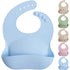 MIGHTY MONKEY Extra Deep Pocket Waterproof Silicone Feeding Baby and Toddler Bib, BPA Free Bibs for Boy, Girl, Adjustable Mess Free Eating and Dri...