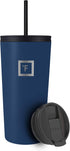 IRON °FLASK Classic Tumbler 2.0-2 Lids (Straw Flip), Vacuum Insulated Stainless Steel Water Bottle, Double Walled, Thermos Travel Mug - Twilight B...