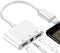 Lightning to Headphone Adapter 3.5mm Jack Headphone Adapter 3 in 1 Earphone and Charging Splitter for iPhone 13/12/11/SE/XS/XR/X/8/7 and iPad......
