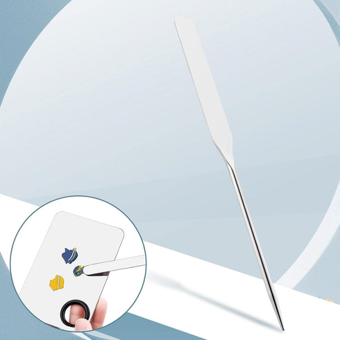 MERIGLARE Stainless Steel Makeup s for Professional, Beginner 161mm Long Facial Mixing Stick (Silver) Fine Workmanship Stylish Durable...