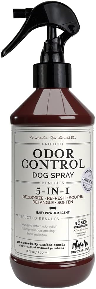5-in-1 Odor Control Dog Spray, 240ml/8 fl oz, Spray for Dogs with Odor Issues, Oatmeal, Lavender and Tea Tree Oil, Detangles Fur...