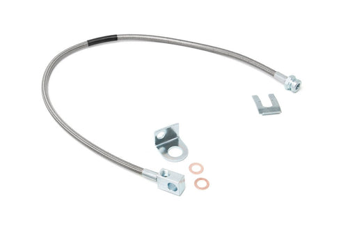 Rough Country Rear Stainless Steel Brake Lines for 87-06 Jeep TJ/YJ/XJ - 89703...