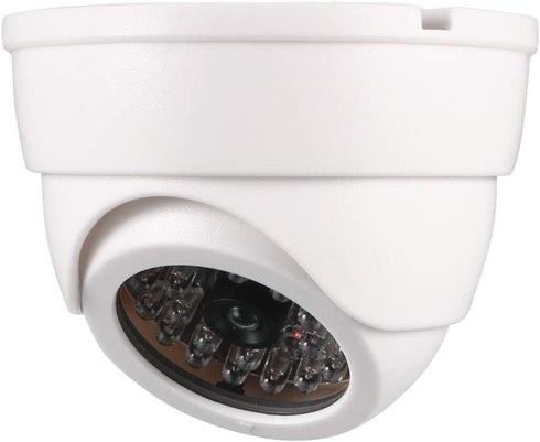 Dummy Fake Security Dome Camera Simulated Surveillance Cameras for Home & Business Security Outdoor/Indoor use with Flashing Red LED Light & Secur...