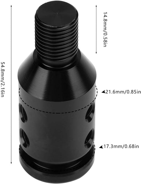 Shifter Knob Adapter, Universal Car Shift knob Adapter Aluminum Gear Lever Adapter Gear Shift Knob Adapter for Non-Threaded Shifters M12X1.25 (Bla...