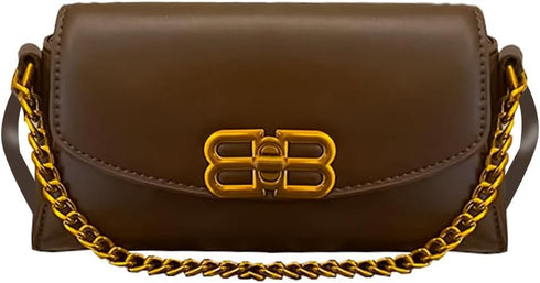 Women Retro Small Crossbody Bag Designer Purse With Decorative Chain...
