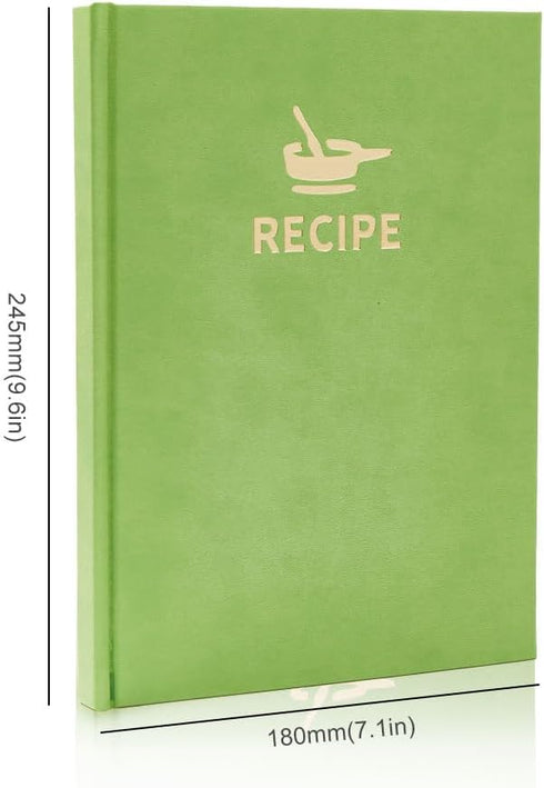 Hardcover Recipe Book Blank 7”x9.6” B5 Recipe Journal Cookbook 100GSM Thick Paper 160Pages Family Cooking 80+ Recipes Baking DIY Leather Cover Hom...