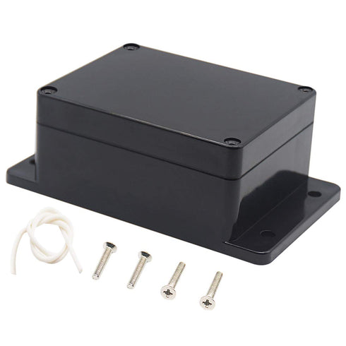 Zulkit Junction Box ABS Plastic Dustproof Waterproof IP65 Universal Electrical Boxes Project Enclosure with Fixed Ear Black 4.5 x 3.5 x 2.2 Inch (...