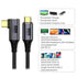 xiwai Right Angled 90 Degree USB4.0 to Straight USB4.0 Cable 40Gbps with 100W Charging and 5K@60Hz K@60Hz Compatible with Thunderbolt3/4 (1.0)...