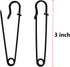 50 Pcs Safety Pins Heavy Duty Large Safety Pins Steel (Black)...