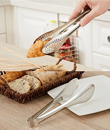 TOPULORS Stainless Steel Tongs Set (7/9/11 Inch) - Heavy Duty Kitchen & BBQ Tongs for Cooking, Grilling, Frying, Baking, Salad, Buffet - Dishwashe...