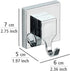 Wenko "Quadro Wall Hooks with Vacuum-Loc, Silver, 2-Piece...