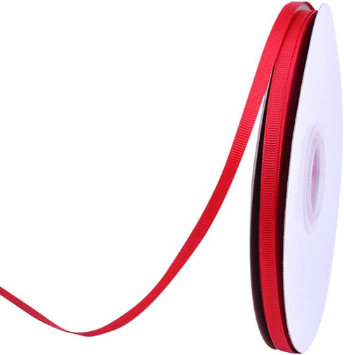 Ribest Red Grosgrain Ribbon, 1/4 Inch 50 Yards, Red Ribbon for Gift Wrapping Flower Bouquet Hair Bows Wedding Decoration...