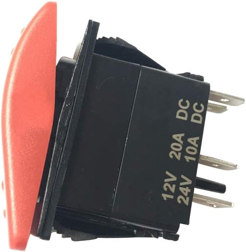 ESUPPORT Car Auto Bar 12V 20A Red Cover Red LED Speaker Horn Light Push Button Toggle Switch 5Pin Momentary...