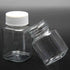 5 Pcs 80ml Empty Plastic Pill Bottles Clear Pill Dispenser Containers Solid Powder Storage Vials Square Liquid Sample Bottle for Crafts...