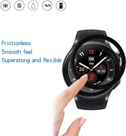 Compatible for OnePlus Watch 2 Screen Protector, 3D Full Screen Coverage Case Curved Edge TPU Protective Film Compatible for OnePlus Watch 2 Smart...
