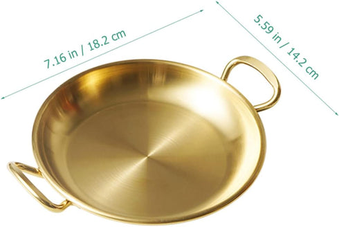 Amphora Snack Plate Housewarming for Housewarming Stainless Steel Food Plate Fried Chicken Serving Tray Flat Bottom Wok Camping Griddle Paella Ski...