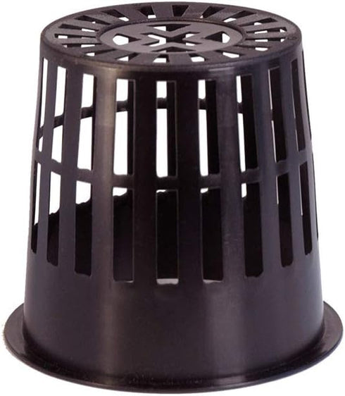 xGarden - Black 4" Round Mesh Pot Cups - 25 Pack, Lightweight Economy Net Pots, Thin Lip & Slotted Sides, UV Resistant & BPA Free Plastic, Indoor ...