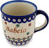 Polish Pottery 11 oz Babcia - Grandma Mug (Hearts And Flowers Theme) + Certificate of Authenticity...
