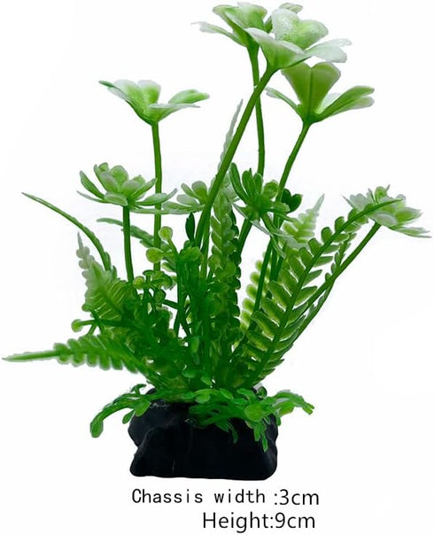 Fish Tank Accessories Green Plants ?Pink and Green Fish Tank Decorations, Aquarium Decor Plastic Plants,Small Aquarium Decorations Kit...