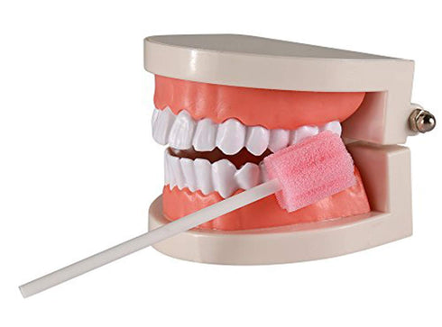 100PCS Disposable Mouth Swabs Sponge - Unflavored & Sterile Oral Swabs Dental Swabsticks for Mouth Cleaning...