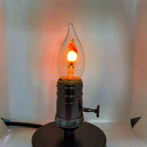 LED Flame Effect Light Bulb E26 Flickering Candle Light Bulbs Crystal Clear Candle Bulb for E26 Edison Base (Clear, C35(2pack))...